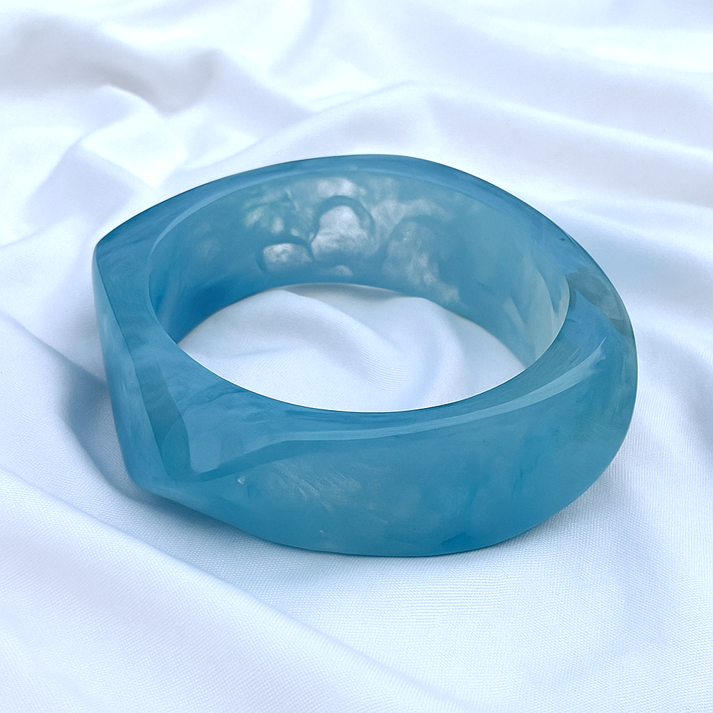 Azure Dream Marbled Bangle for Women and Girls