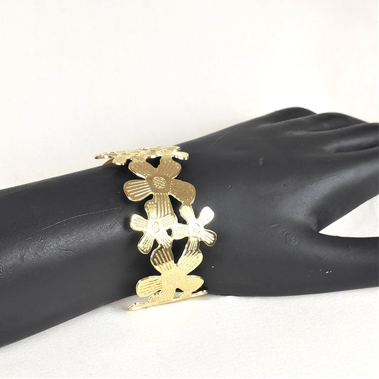 Floral Aura Cuff Bracelet for Women and Girls