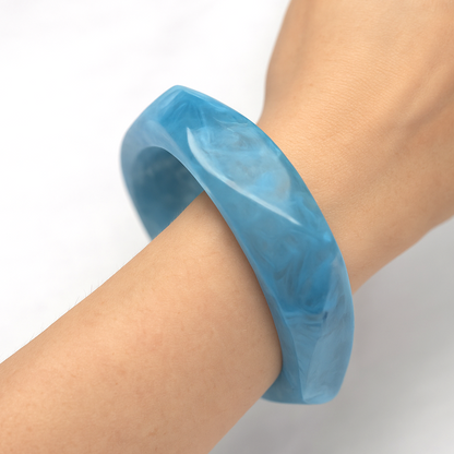 Azure Dream Marbled Bangle for Women and Girls