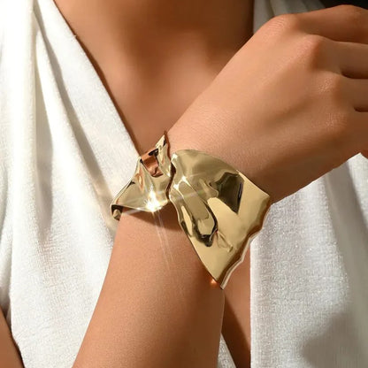 Golden Statement Cuff Bracelet