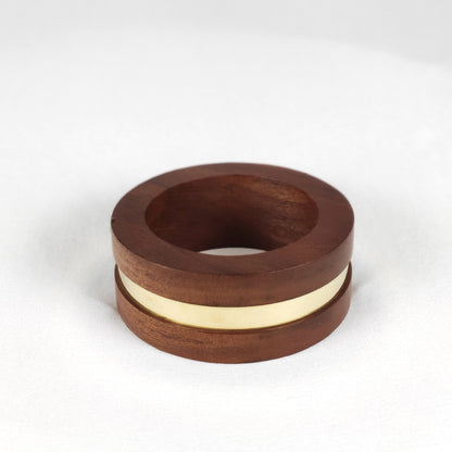 Rustic Elegance Wooden Cuff Bangle for Women and Girls