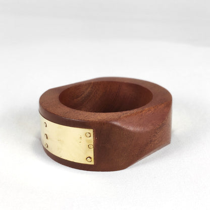 Handcrafted Wooden Bangle with Brass Inlay for Women and Girls