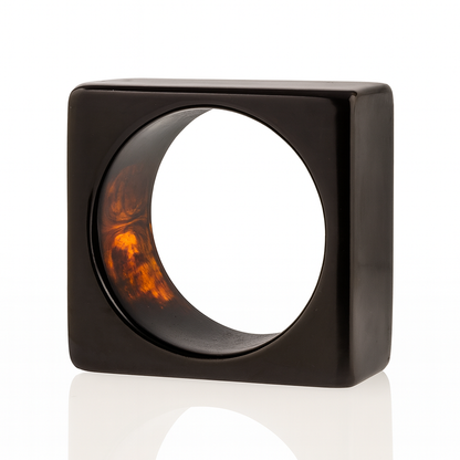 Women’s Chunky Square Resin Bangle – Handmade Bangle | Trendy Statement Jewellery for Casual & Party | Lightweight Fashion Accessory for Girls & Women