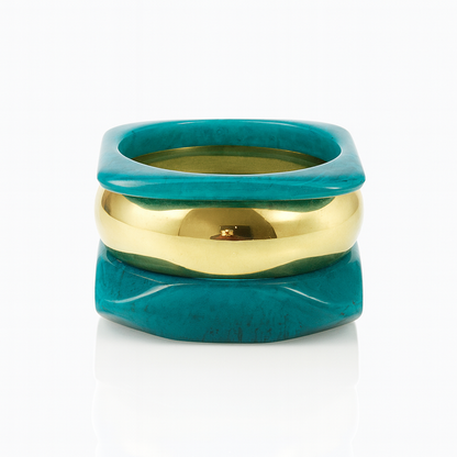 Women’s Gold Chunky Bangle Set – Premium Marbled Resin & Metal Designer Bracelets | Handmade Statement Bangles for Party, Festive & Western | Fashion Jewellery for Girls & Women