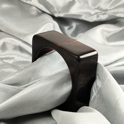 Women’s Chunky Square Resin Bangle – Handmade Bangle | Trendy Statement Jewellery for Casual & Party | Lightweight Fashion Accessory for Girls & Women