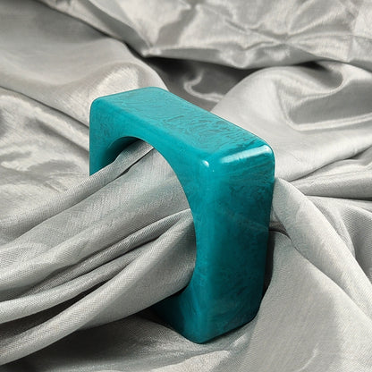 Women’s Chunky Square Resin Bangle – Handmade Bangle | Trendy Statement Jewellery for Casual & Party | Lightweight Fashion Accessory for Girls & Women