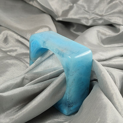 Women’s Chunky Square Resin Bangle – Handmade Bangle | Trendy Statement Jewellery for Casual & Party | Lightweight Fashion Accessory for Girls & Women