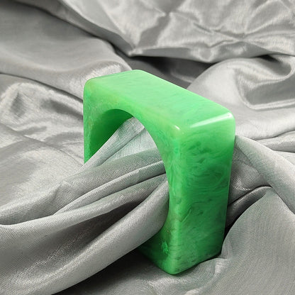 Women’s Chunky Square Resin Bangle – Handmade Bangle | Trendy Statement Jewellery for Casual & Party | Lightweight Fashion Accessory for Girls & Women