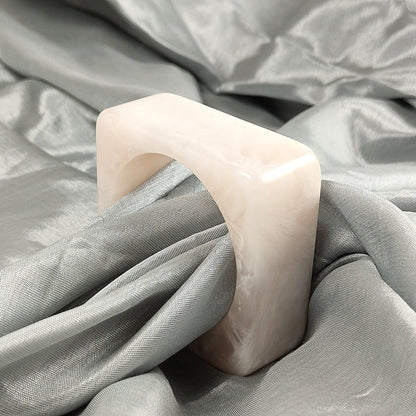 Women’s Chunky Square Resin Bangle – Handmade Bangle | Trendy Statement Jewellery for Casual & Party | Lightweight Fashion Accessory for Girls & Women