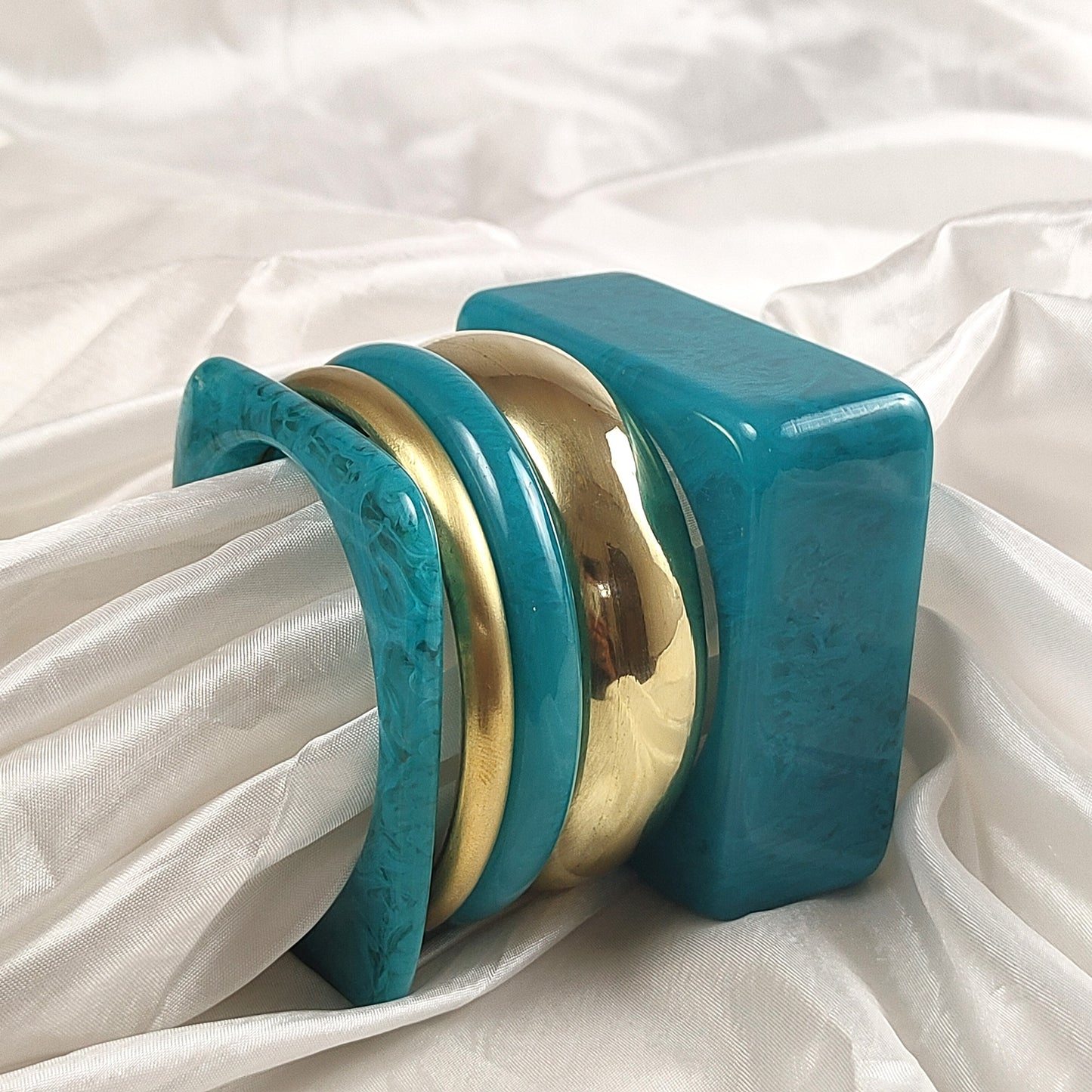 Luxe Sculpt Stacked Bangle Set for Women and Girls