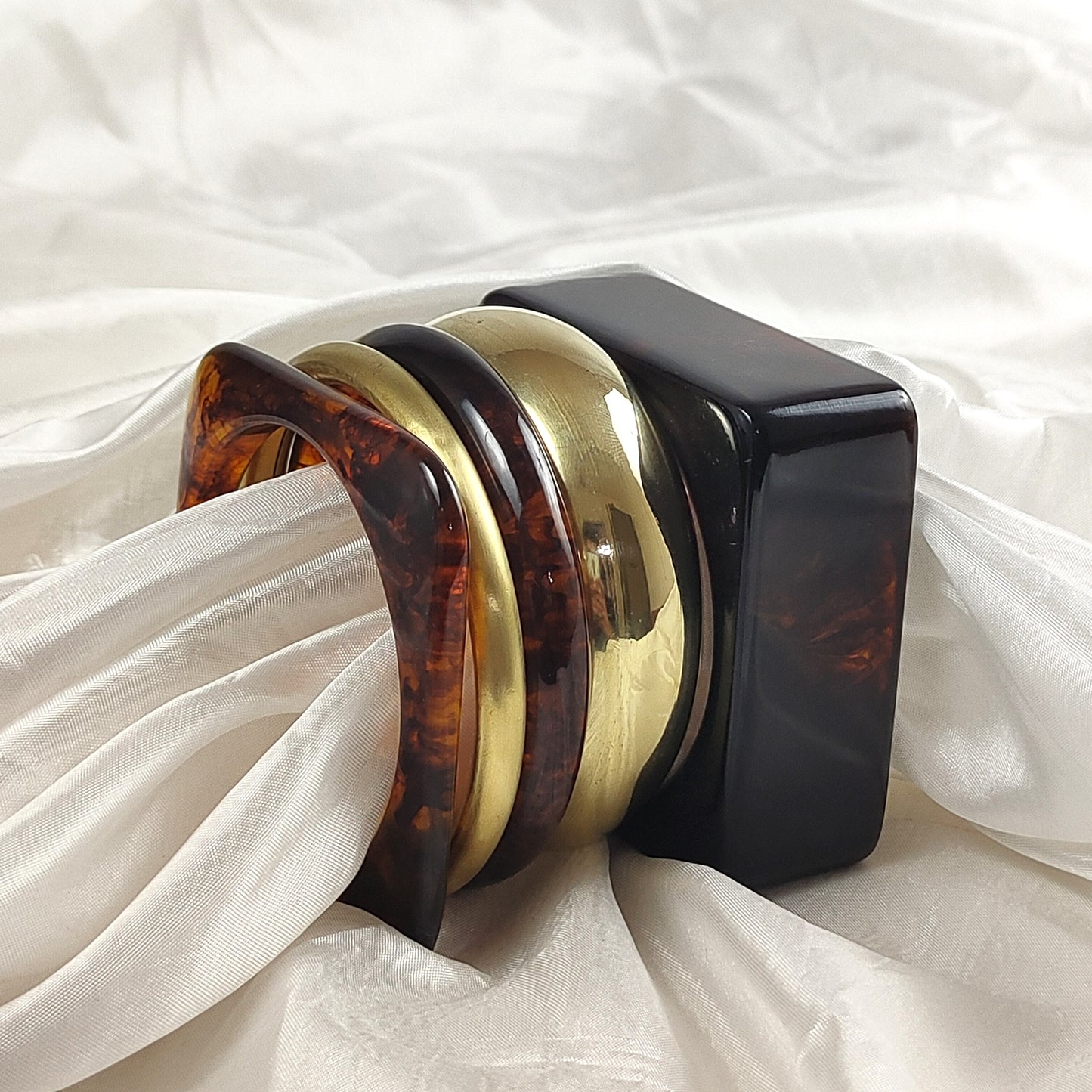 Luxe Sculpt Stacked Bangle Set for Women and Girls