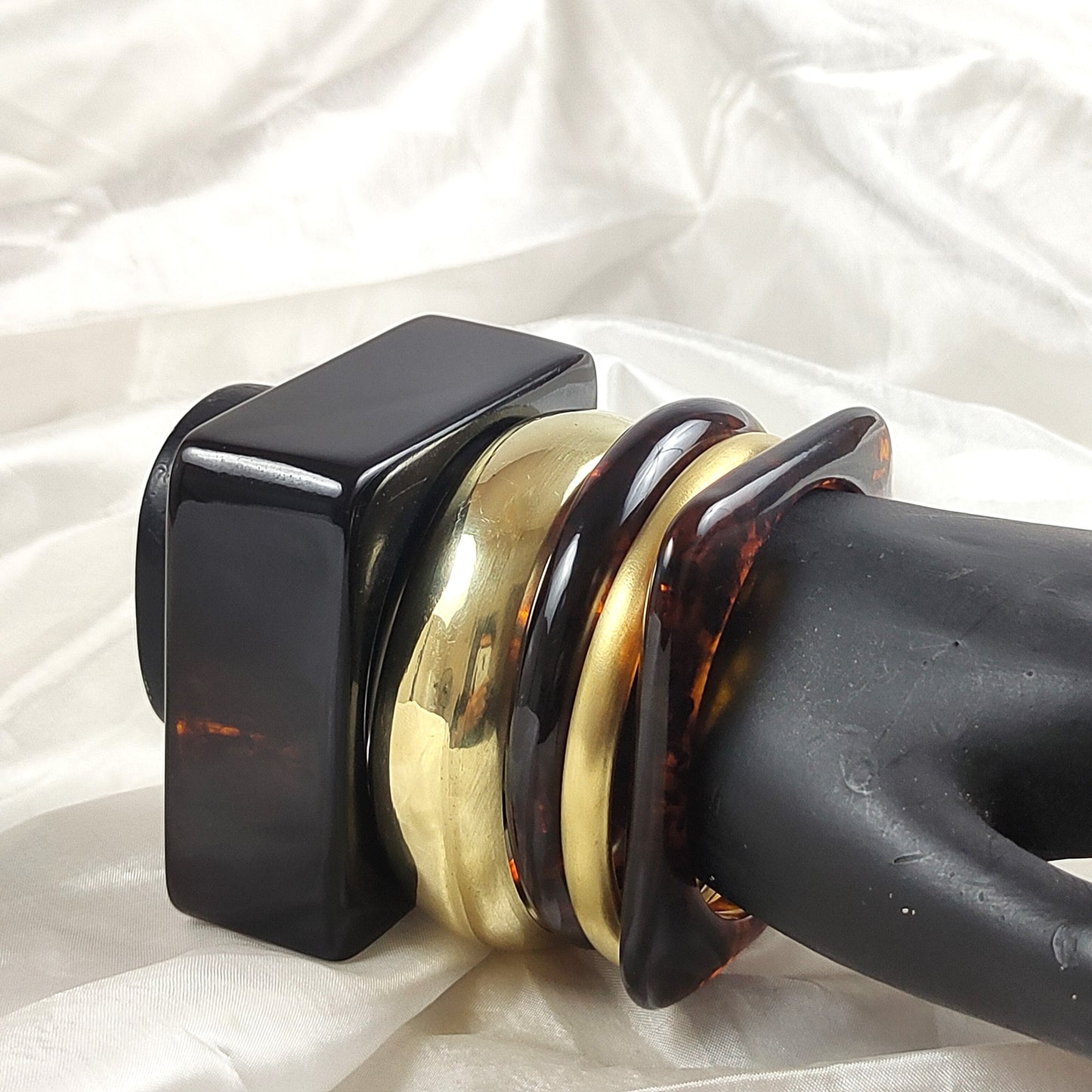 Luxe Sculpt Stacked Bangle Set for Women and Girls