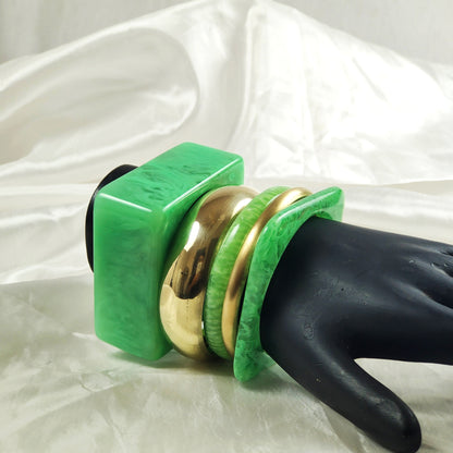 Luxe Sculpt Stacked Bangle Set for Women and Girls