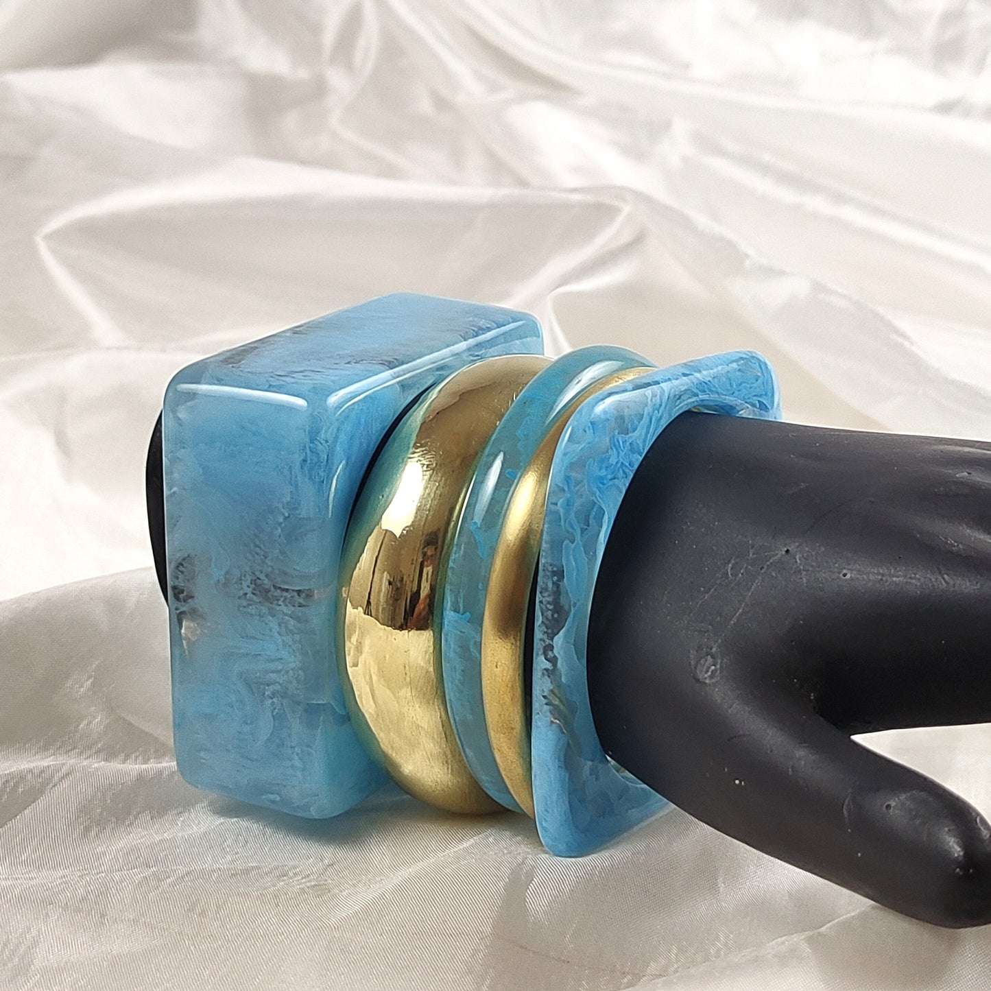 Luxe Sculpt Stacked Bangle Set for Women and Girls