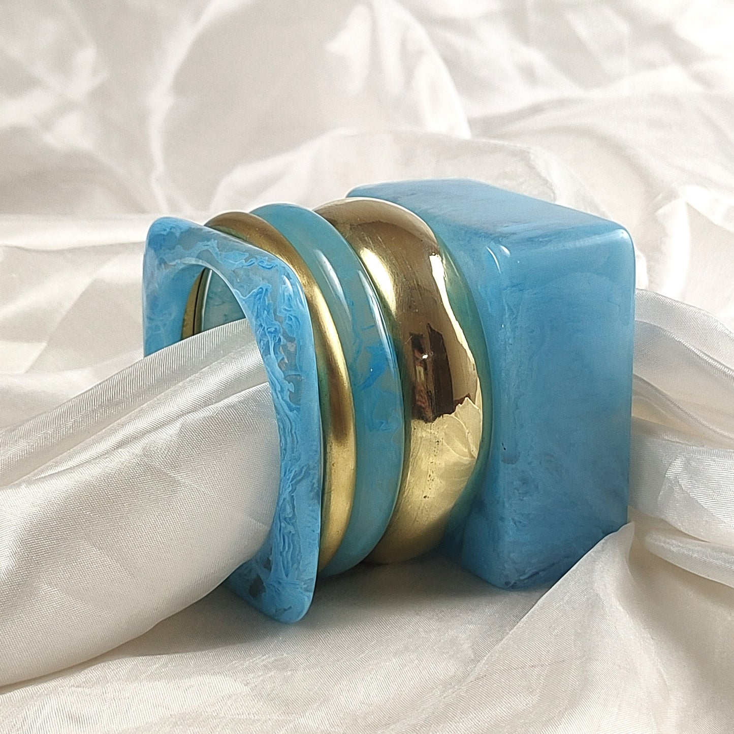 Luxe Sculpt Stacked Bangle Set for Women and Girls