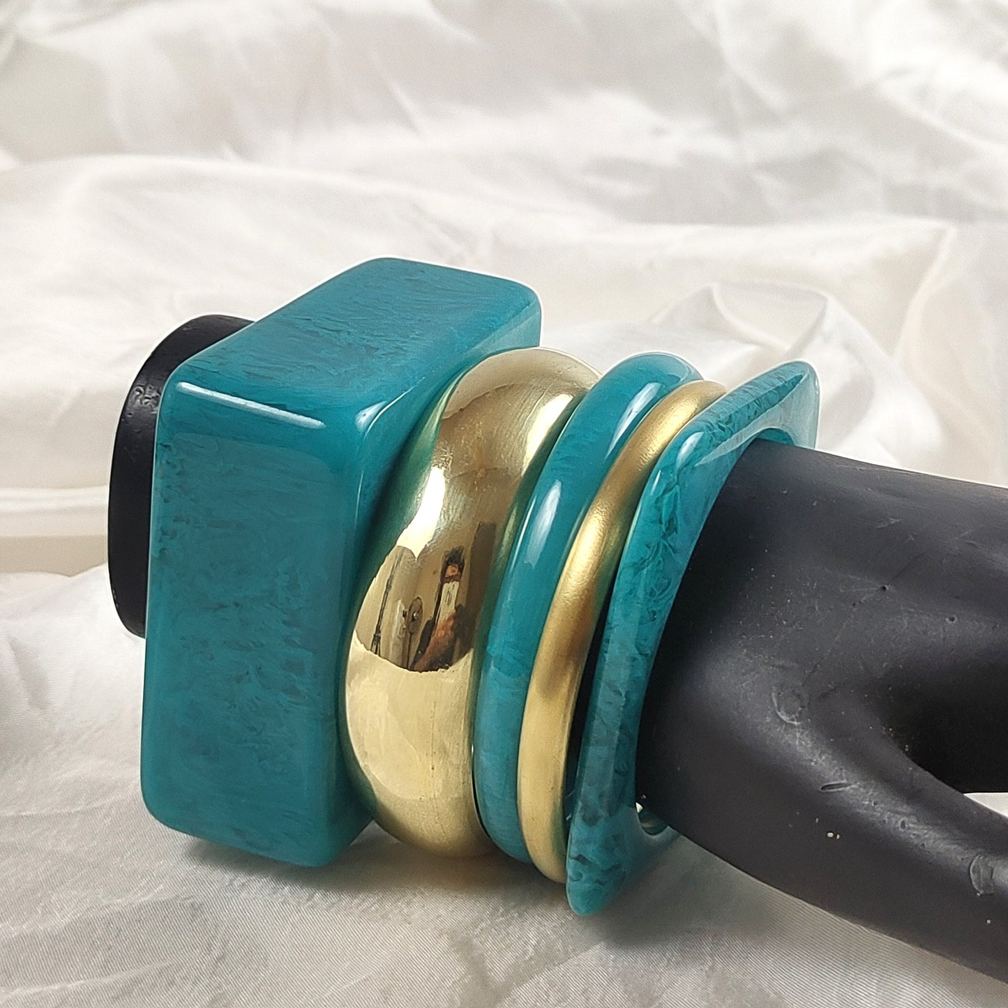 Luxe Sculpt Stacked Bangle Set for Women and Girls