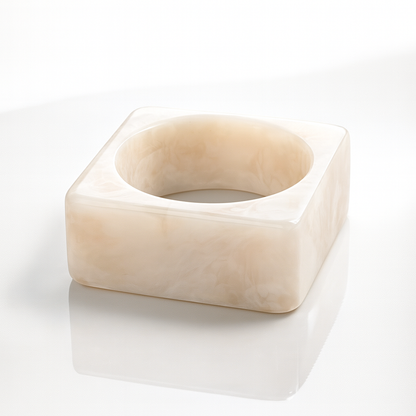 Women’s Chunky Square Resin Bangle – Handmade Bangle | Trendy Statement Jewellery for Casual & Party | Lightweight Fashion Accessory for Girls & Women