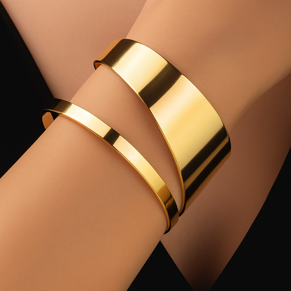 Anti-Tarnish Gold Plated Cuff Bracelet for Girls