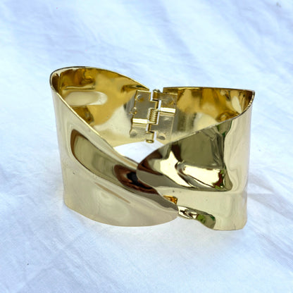 Golden Statement Cuff Bracelet