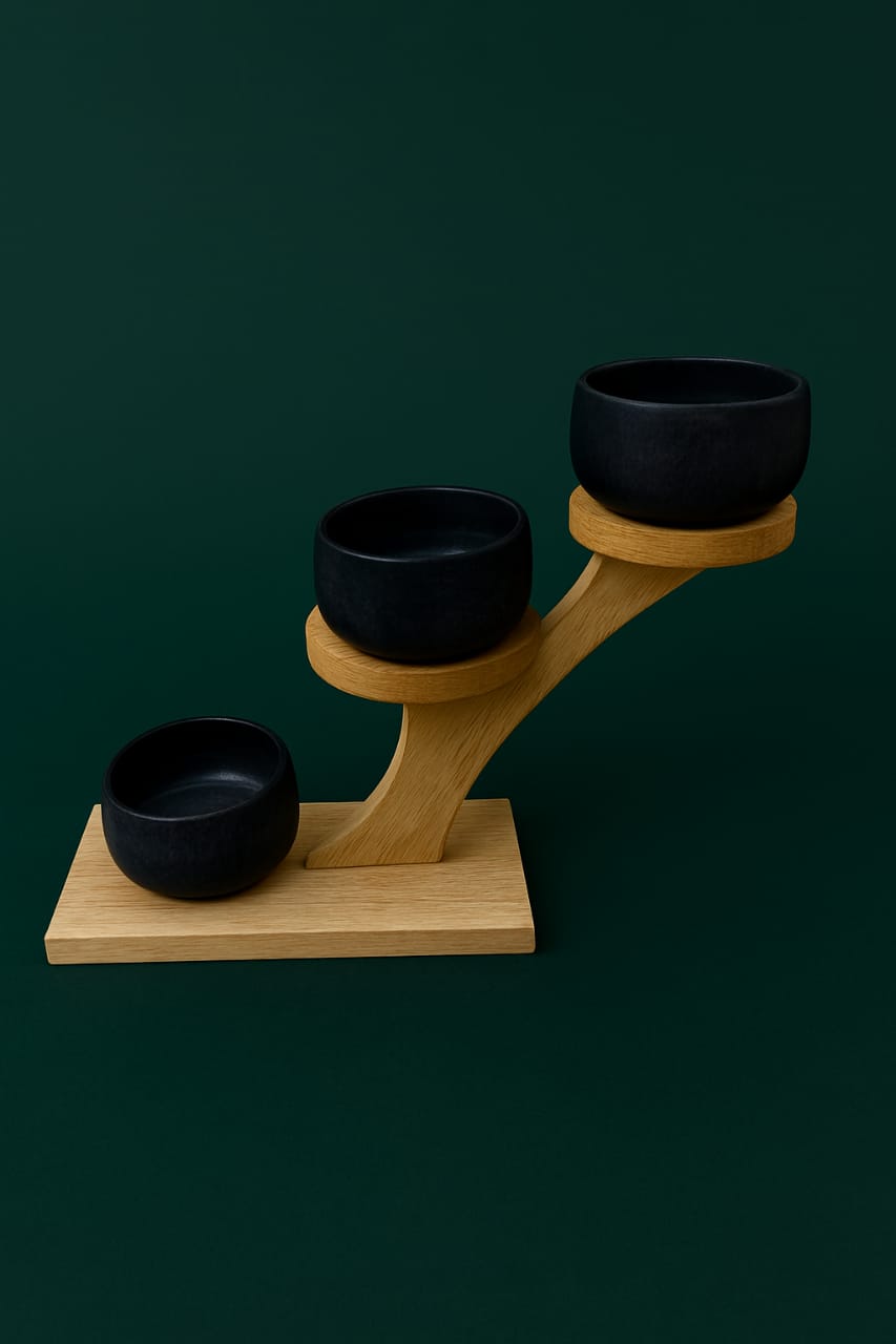 Dips bowls with stand