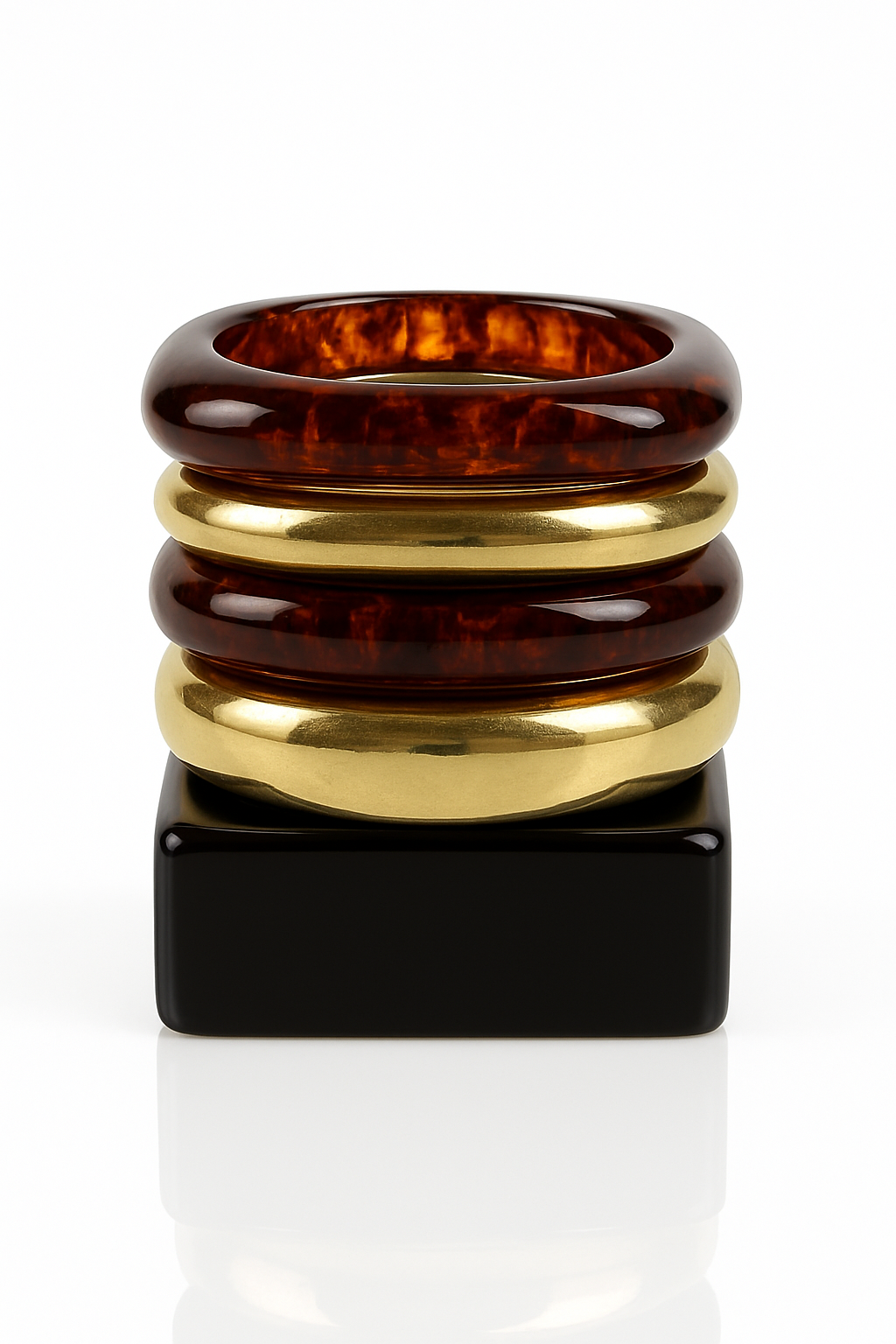 Luxe Sculpt Stacked Bangle Set for Women and Girls