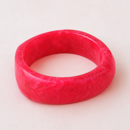 Radiant Rose Resin Bangle for Women and Girls