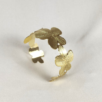 Golden Blossom Cuff Bracelet for Women and girls