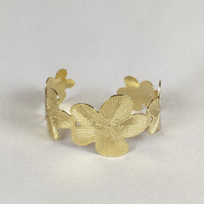 Golden Blossom Cuff Bracelet for Women and girls