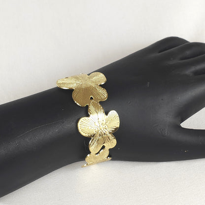 Golden Blossom Cuff Bracelet for Women and girls