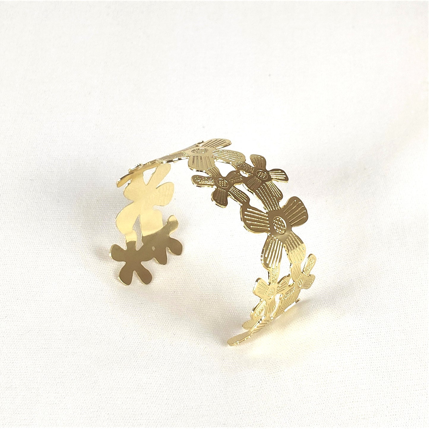 Floral Aura Cuff Bracelet for Women and Girls