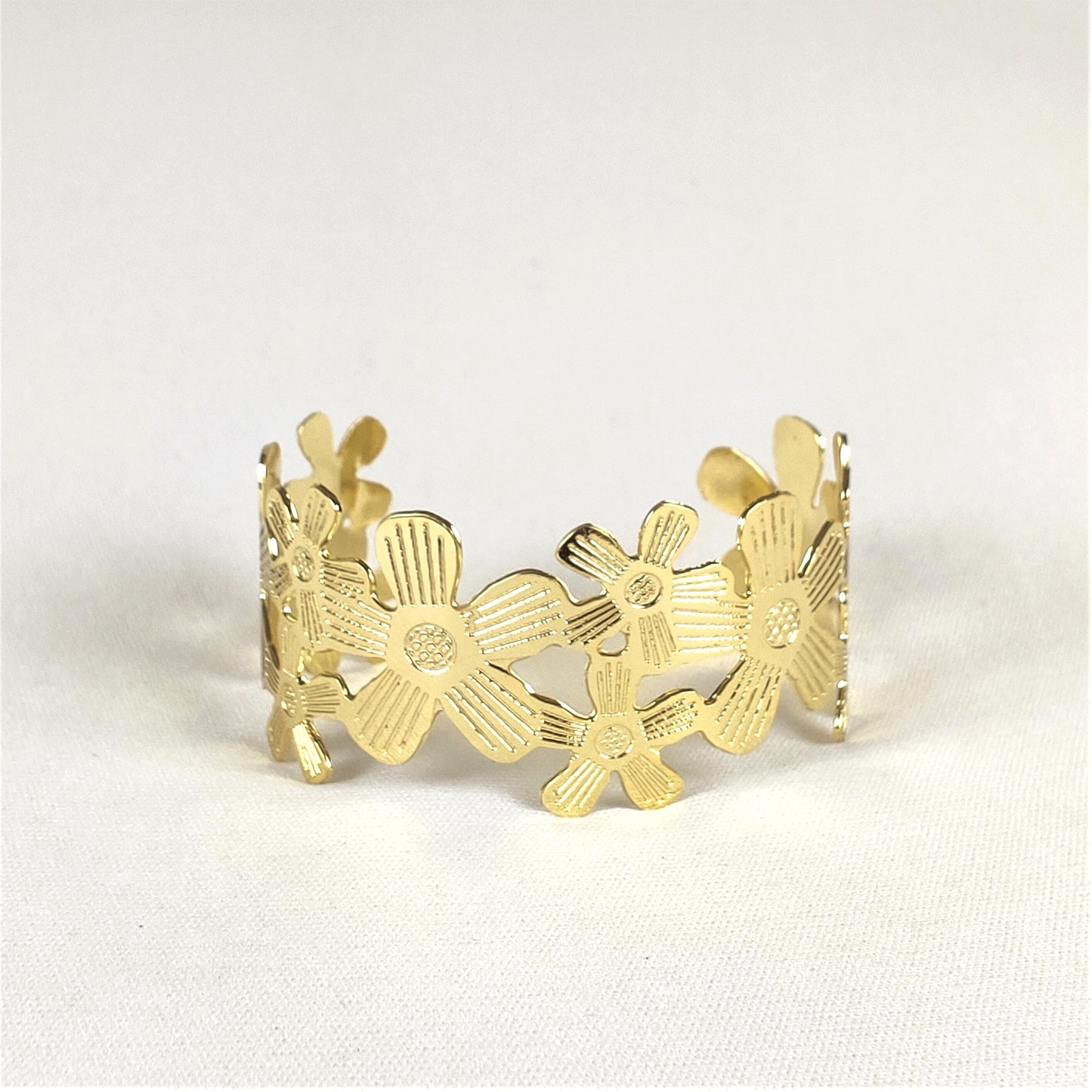 Floral Aura Cuff Bracelet for Women and Girls