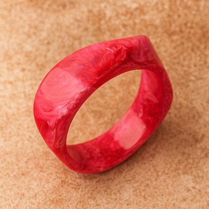 Radiant Rose Resin Bangle for Women and Girls