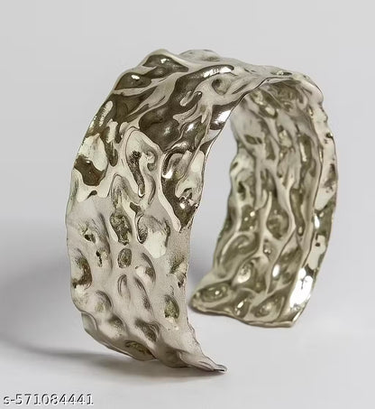 Beautiful Stainless Steel Hammered Bracelet Cuff